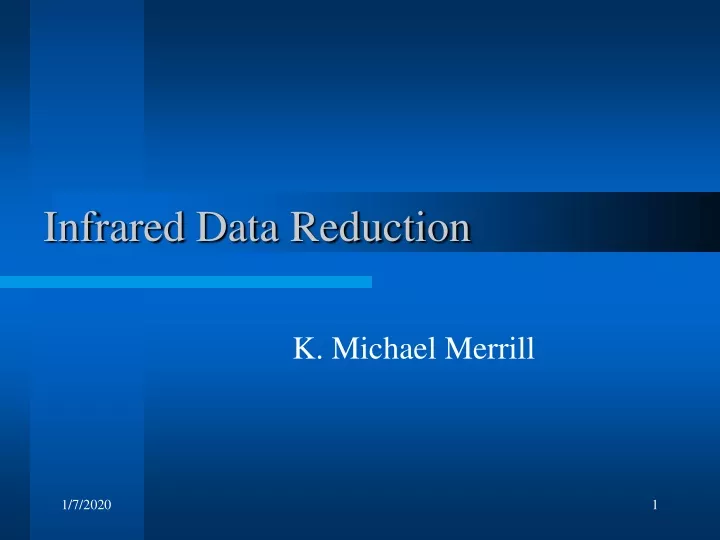 infrared data reduction