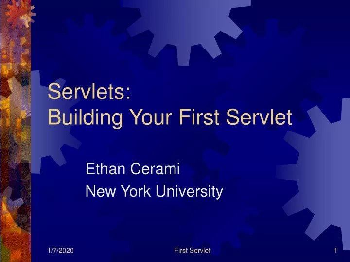 servlets building your first servlet