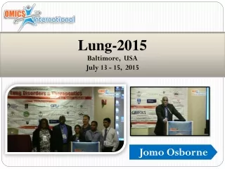 Lung-2015 B altimore,  USA July 13 - 15,  2015