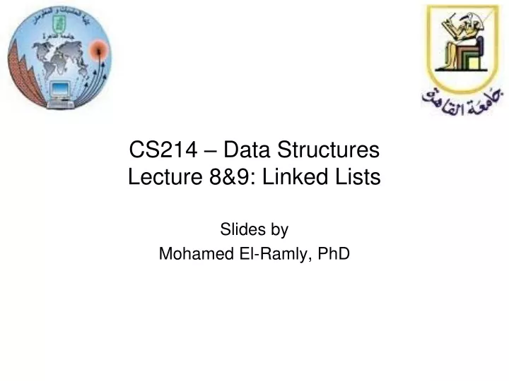 cs214 data structures lecture 8 9 linked lists