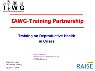IAWG-Training Partnership