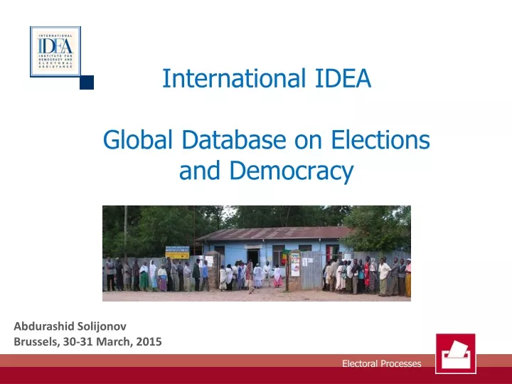 international idea global database on elections