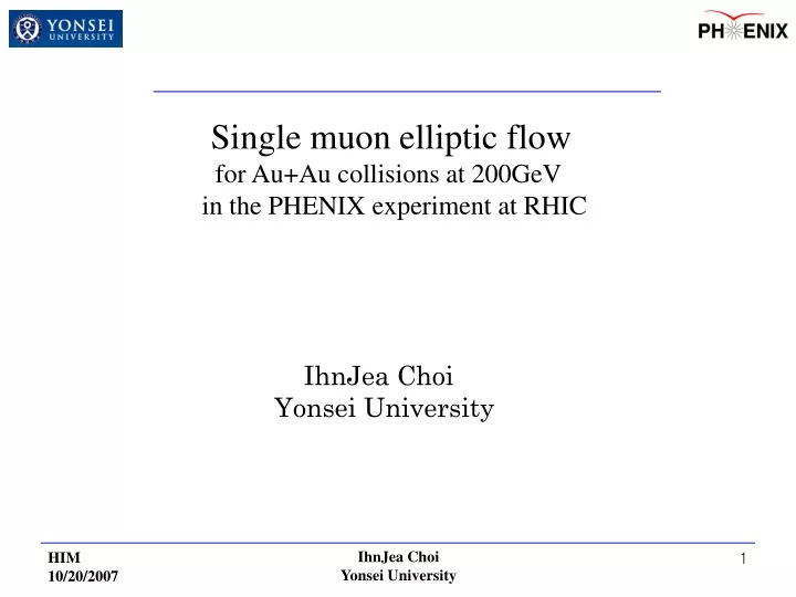 single muon elliptic flow for au au collisions