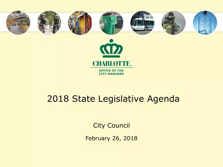 2018 state legislative agenda