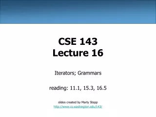 CSE 143 Lecture 16