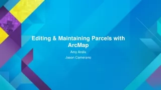 Editing &amp; Maintaining Parcels with ArcMap