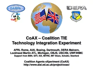 CoAX – Coalition TIE Technology Integration Experiment