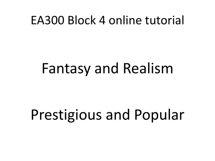 ea300 block 4 online tutorial