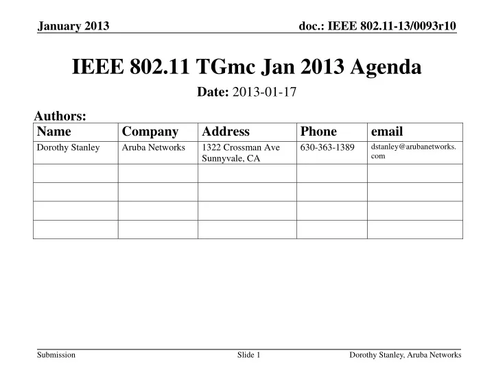 ieee 802 11 tgmc jan 2013 agenda