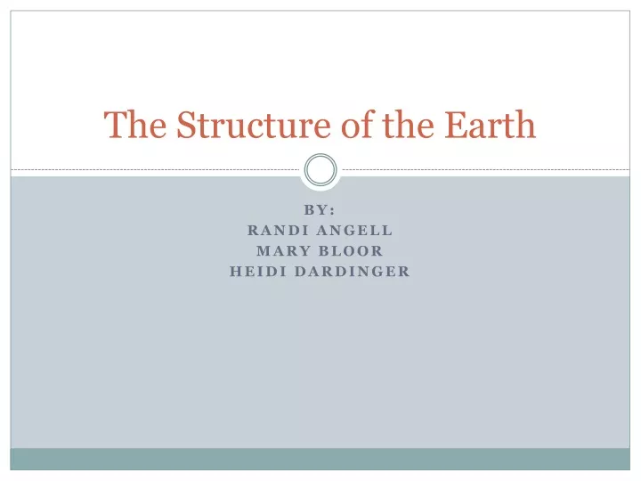 the structure of the earth