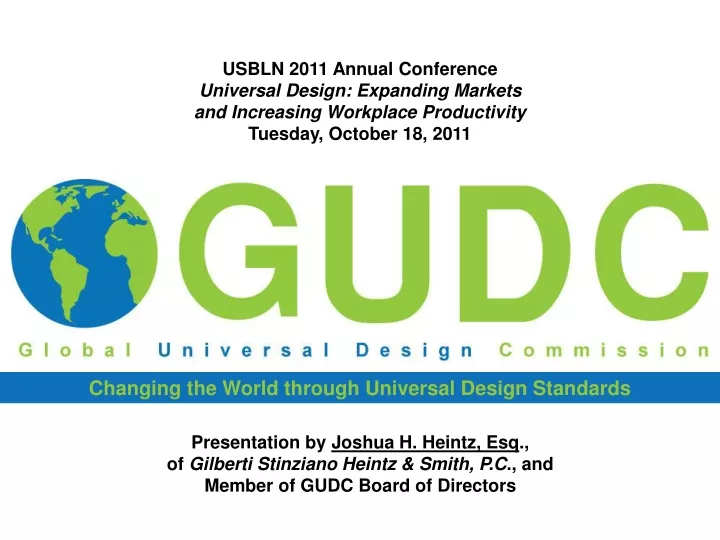 usbln 2011 annual conference universal design