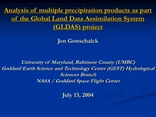 Background – GLDAS    Land Information System (LIS)