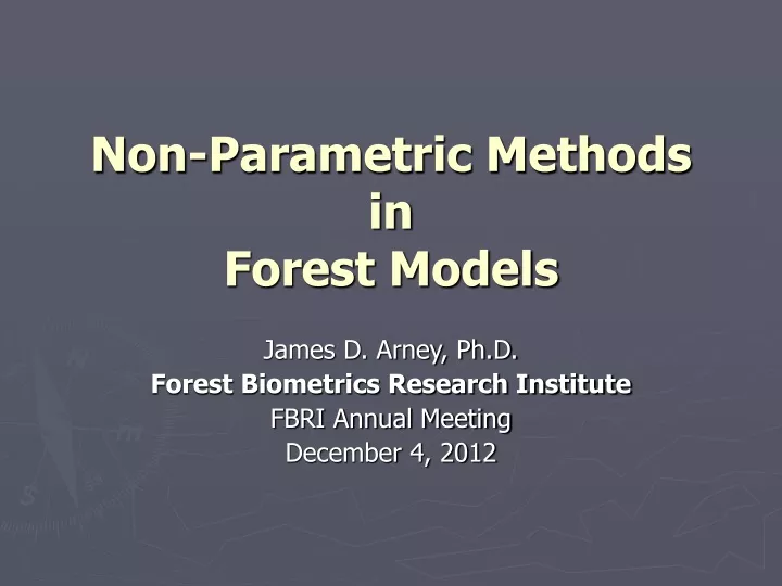 non parametric methods in forest models