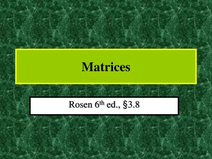 matrices