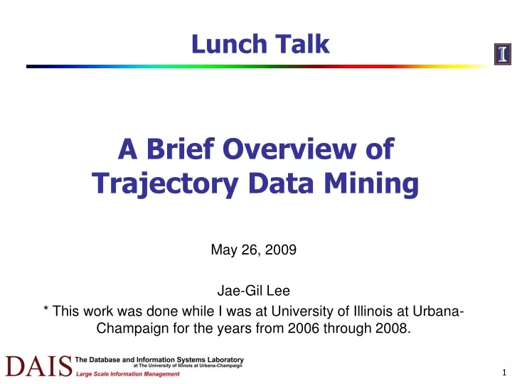 a brief overview of trajectory data mining