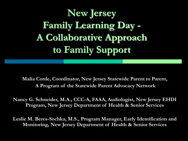 new jersey family learning day a collaborative approach to family support