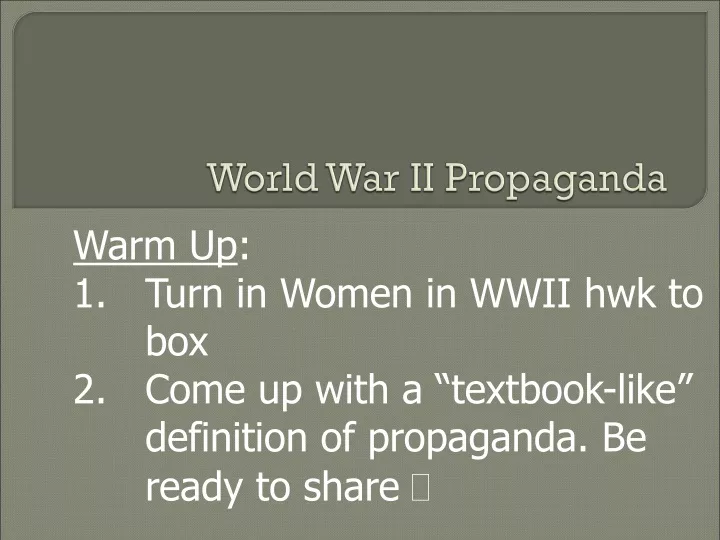 world war ii propaganda