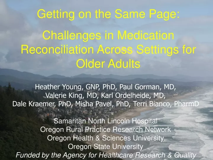 getting on the same page challenges in medication