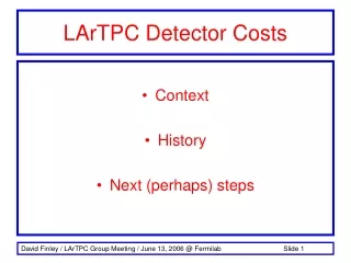 LArTPC Detector Costs