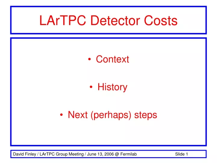 lartpc detector costs