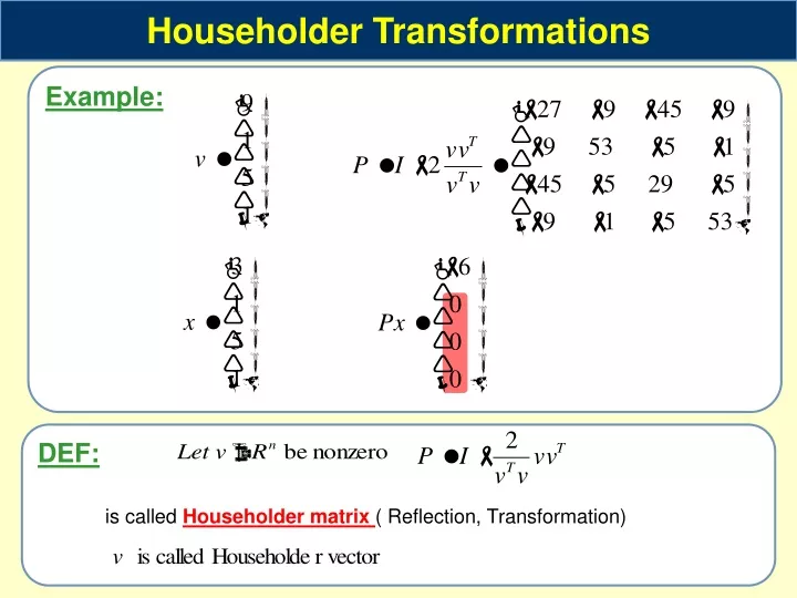householder transformations
