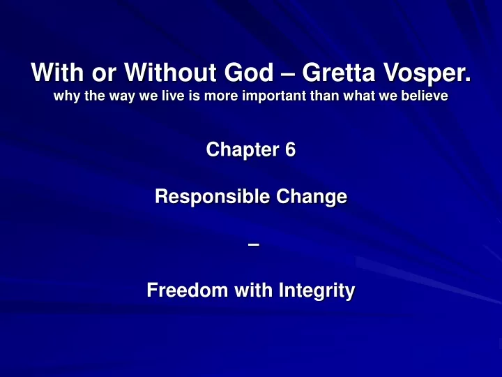 with or without god gretta vosper