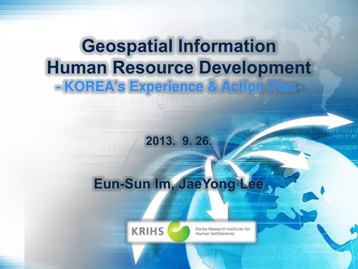 geospatial information human resource development