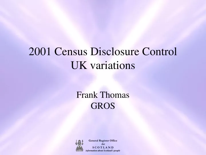 2001 census disclosure control uk variations