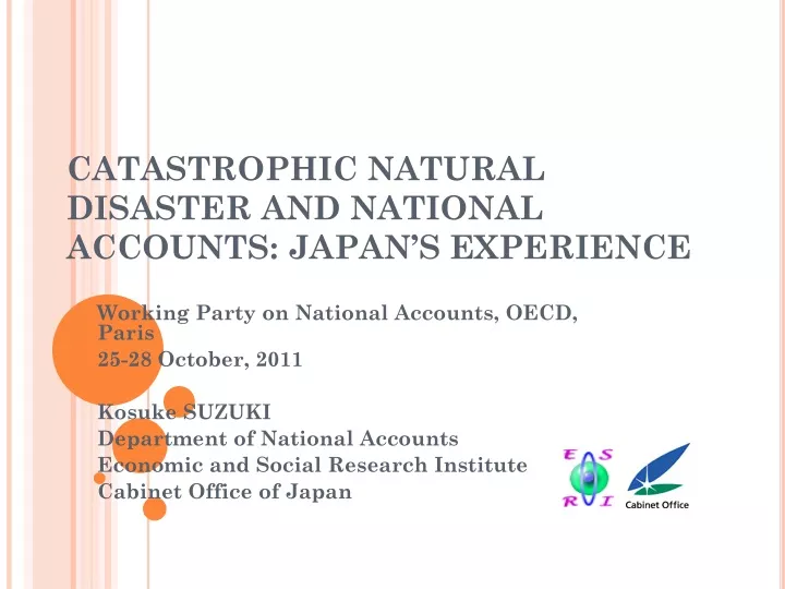 catastrophic natural disaster and national accounts japan s experience