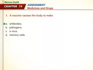 A vaccine causes the body to make