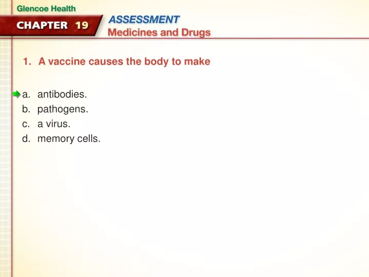 a vaccine causes the body to make