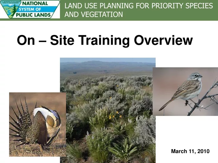 land use planning for priority species