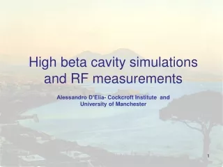 High beta cavity simulations and RF measurements