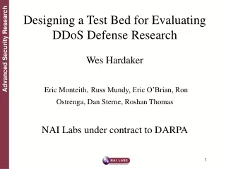 Designing a Test Bed for Evaluating DDoS Defense Research