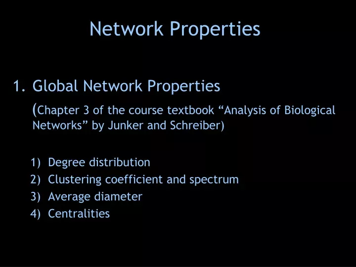 network properties