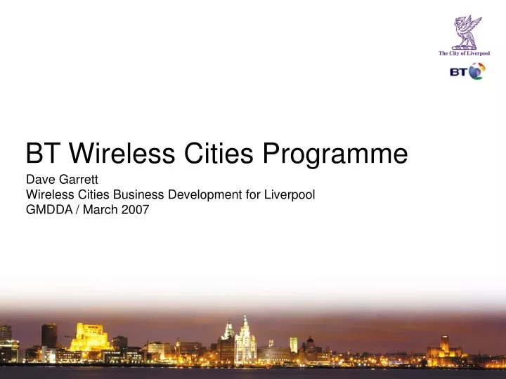 bt wireless cities programme