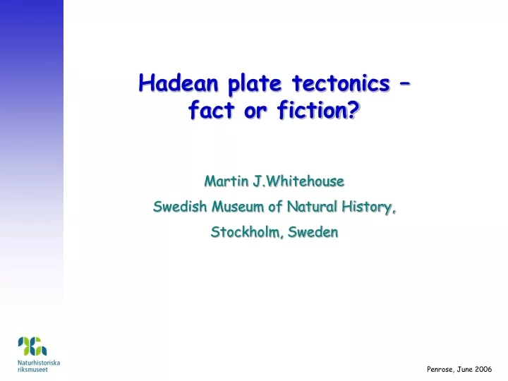hadean plate tectonics fact or fiction martin