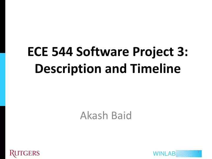ece 544 software project 3 description and timeline