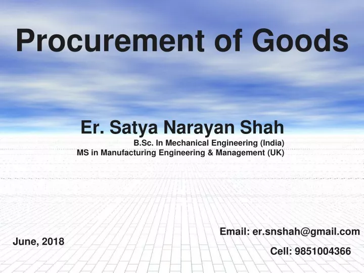 procurement of goods