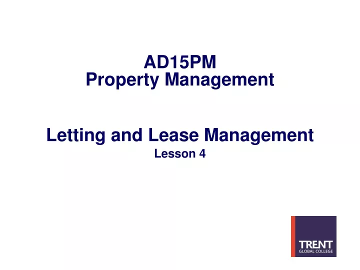 letting and lease management