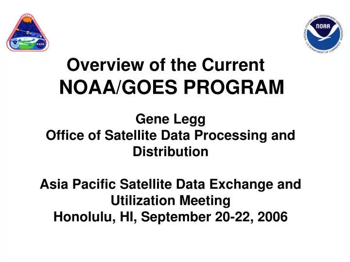 gene legg office of satellite data processing