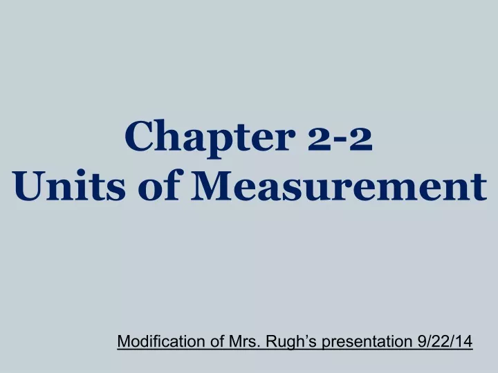 chapter 2 2 units of measurement