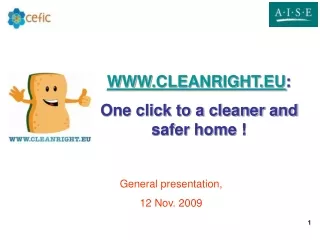 WWW.CLEANRIGHT.EU : One click to a cleaner and safer home  !