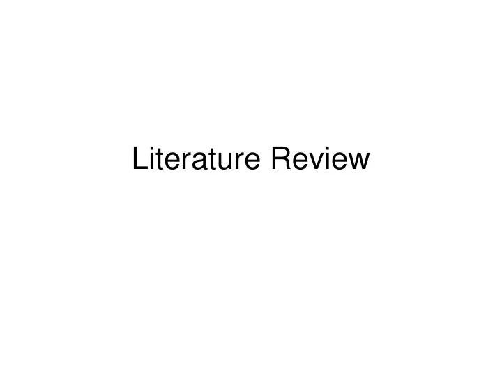 literature review