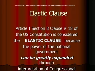 Elastic Clause