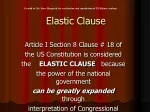 The Elastic Clause in US History: Flexibility for Adaptation and Progress - slide 1