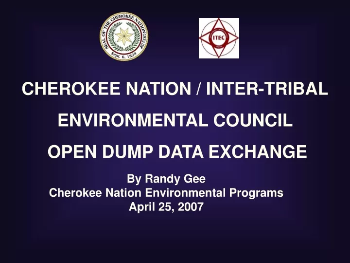 cherokee nation inter tribal environmental