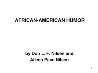AFRICAN-AMERICAN HUMOR