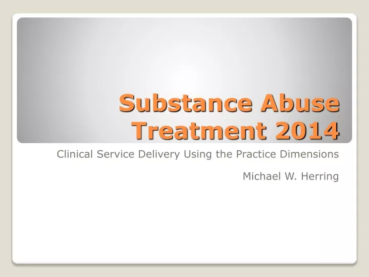 substance abuse treatment 2014
