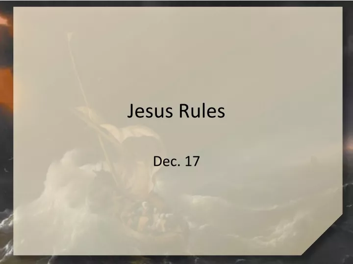 jesus rules